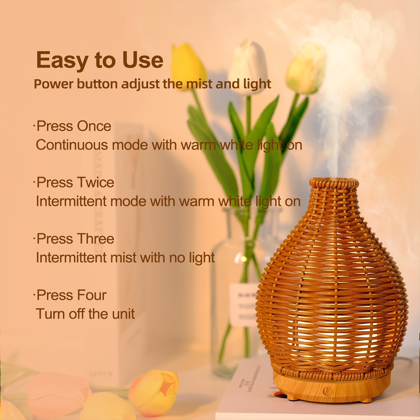 Rattan Look Essential Oil Diffuser