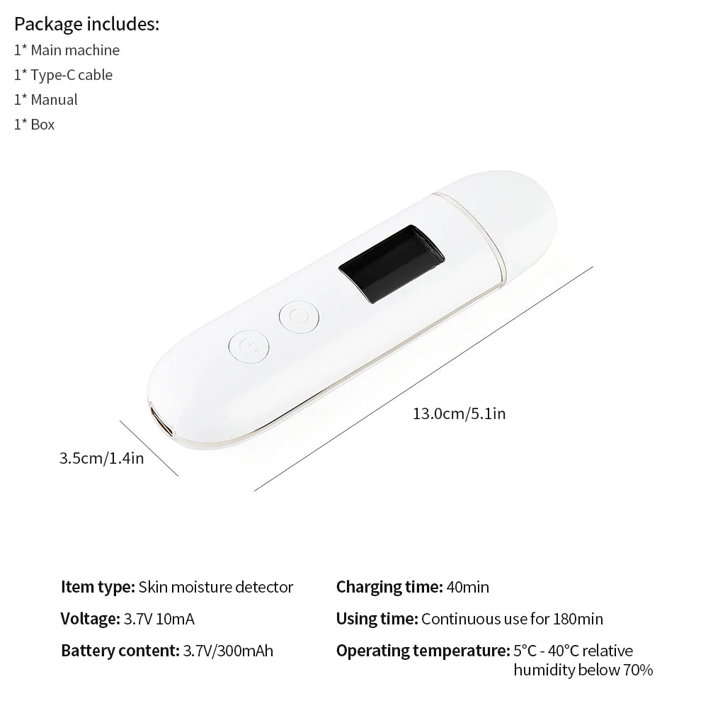 Skin Tester Face Moisture & Oil Analyzer