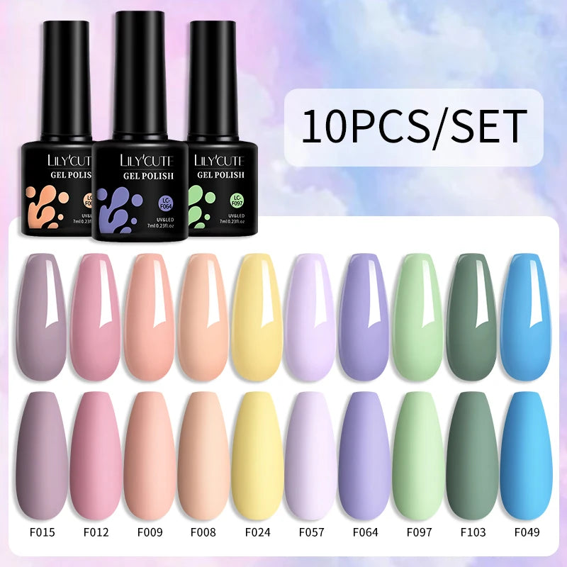 10PCS Gel Nail Polish Set