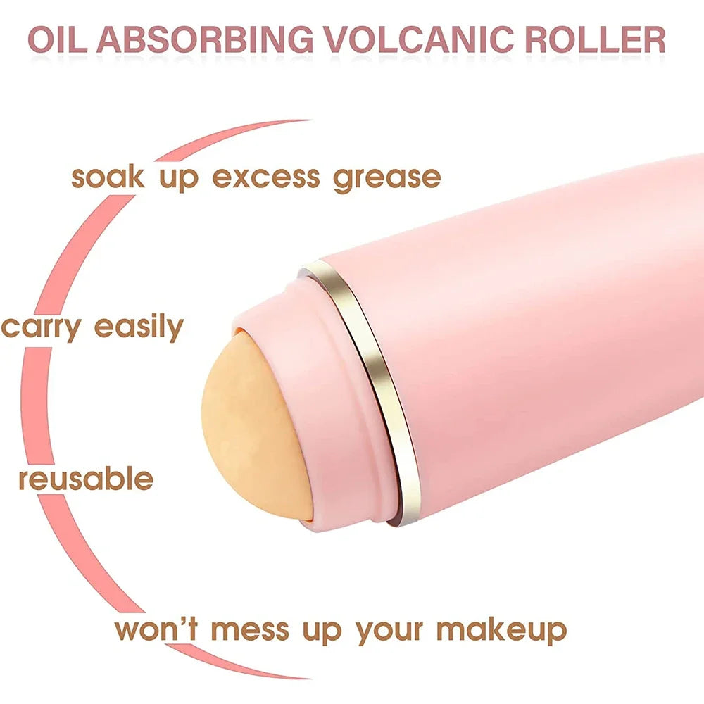 Face Oil Absorbing Natural Volcanic Stone Roller