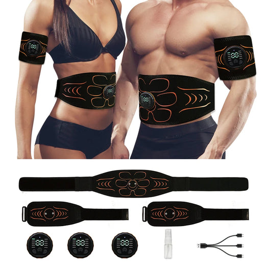 USB Rechargeable Muscle Stimulator for Abs, Arms & Back