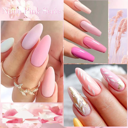 12Pcs Macaron Gel Nail Polish Set