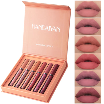 Set of 6 Non-Stick Cup Liquid Lipsticks