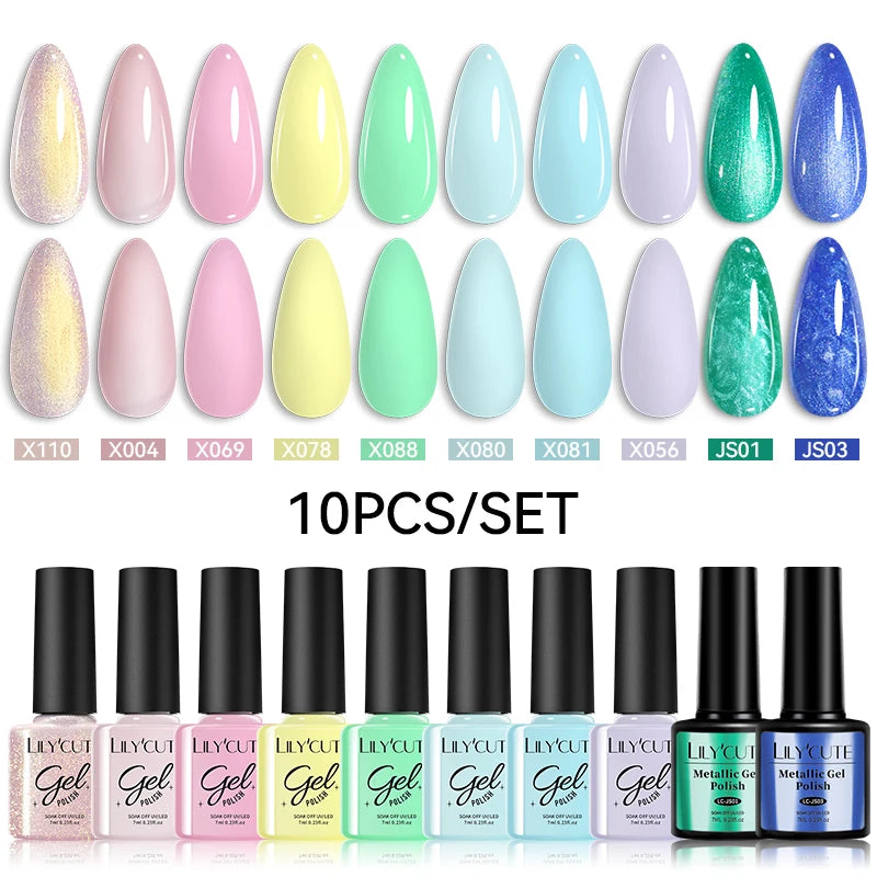 10PCS Gel Nail Polish Set