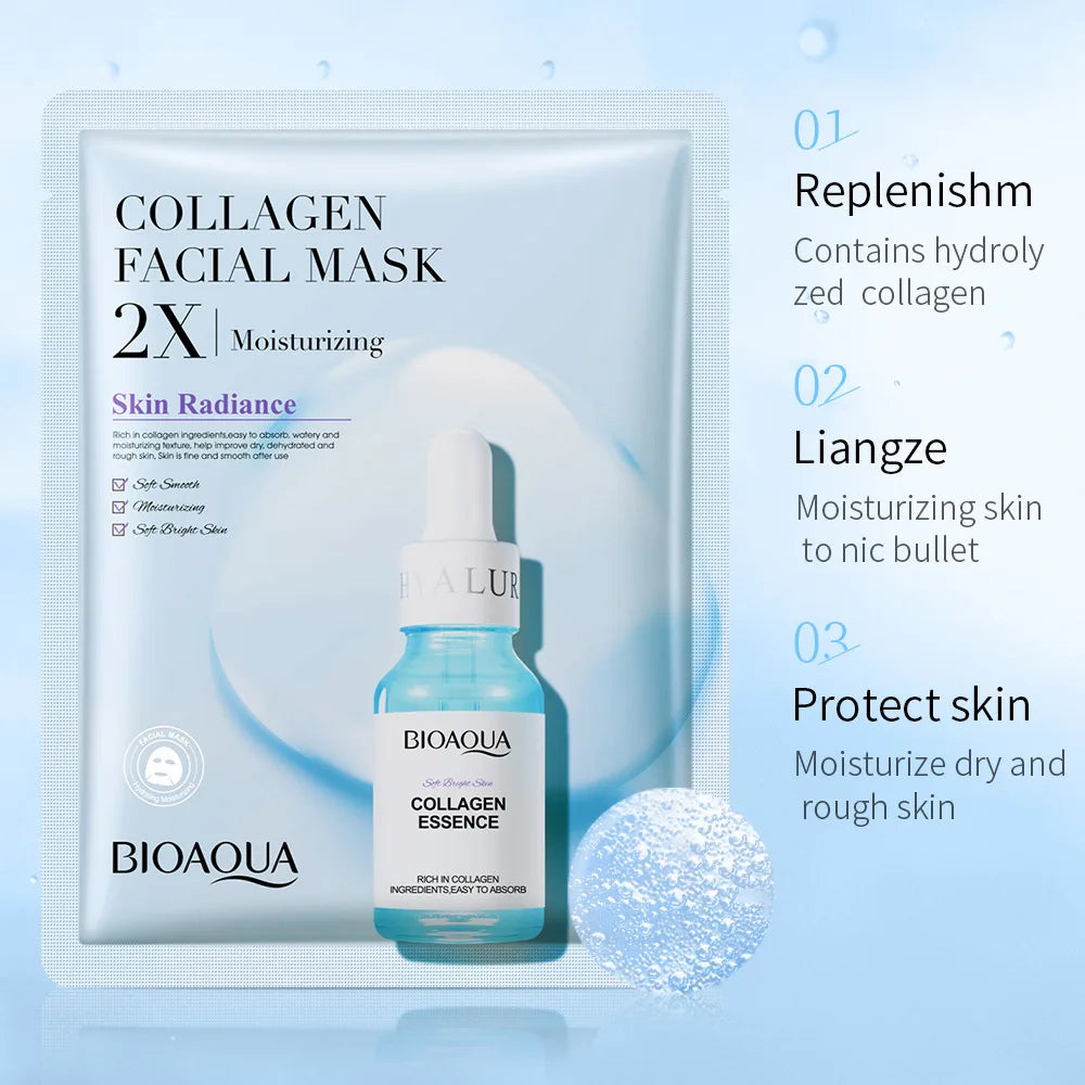 BIOAQUA Centella, Collagen, Vitamin C, Hyaluronic Acid Facial Masks