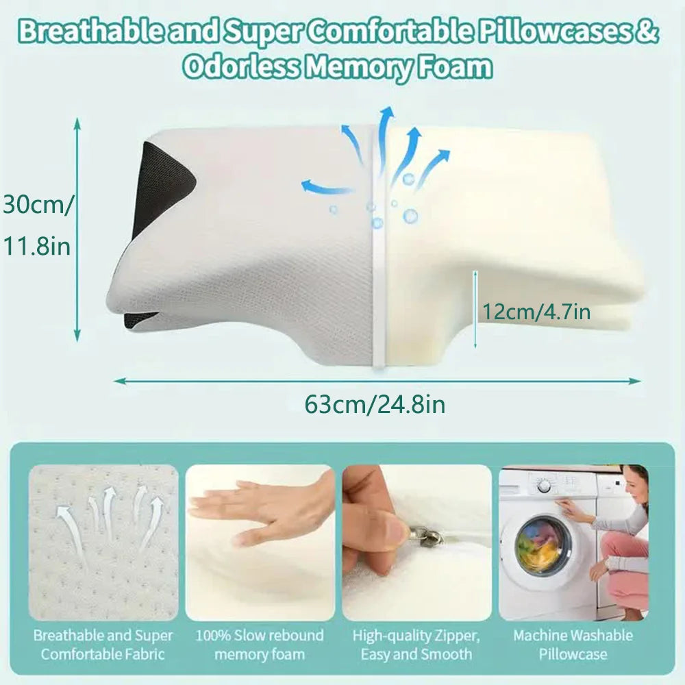 Butterfly Sleep Memory Foam Neck Pillow