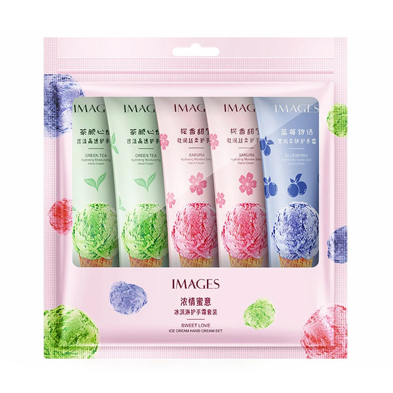 5-Piece Plant Fruit Fragrance Hand Cream Set