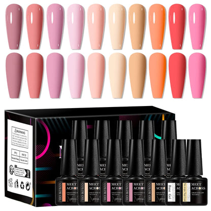 12Pcs Macaron Gel Nail Polish Set