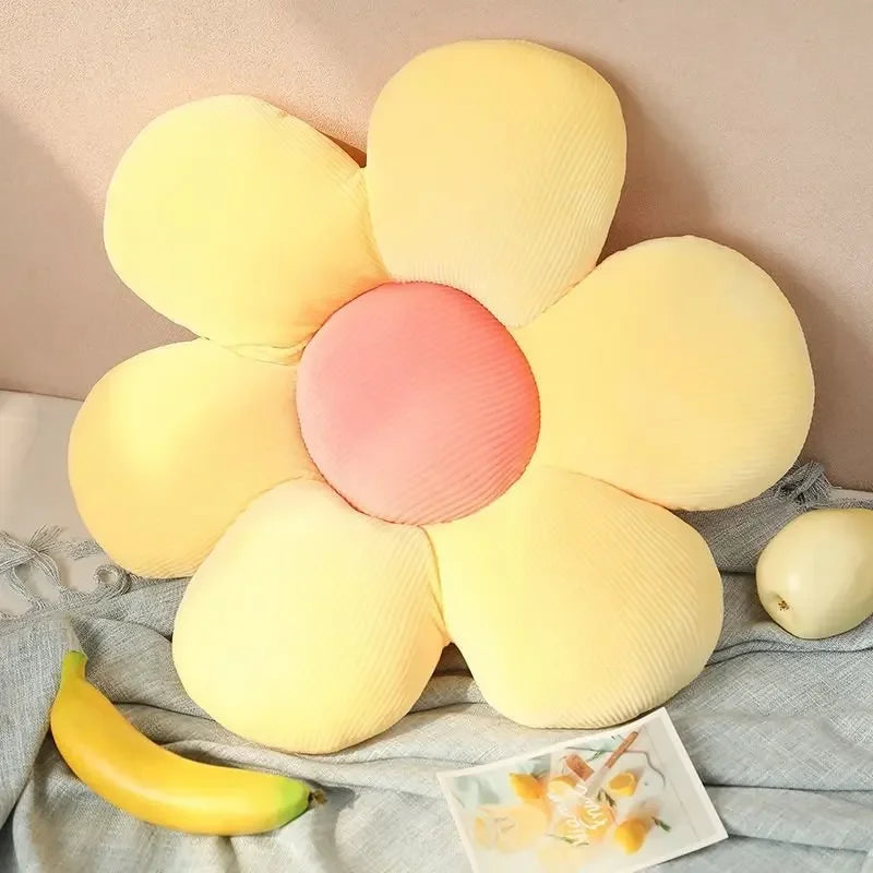 Colorful Flowers Plush Pillow