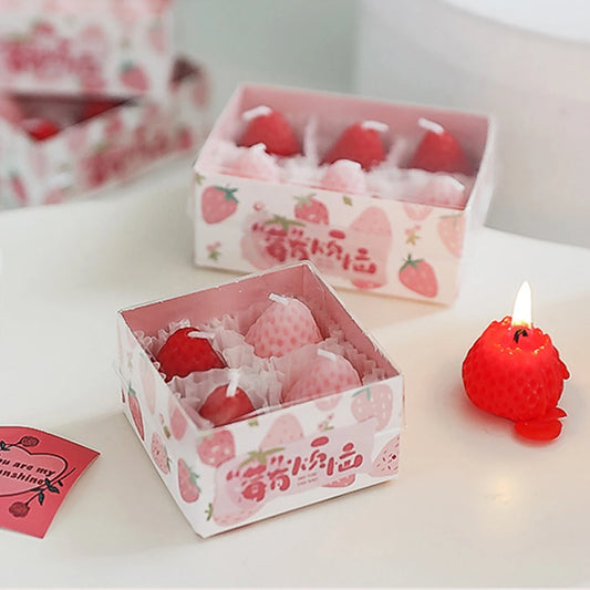 Strawberry Scented Soy Wax Candles