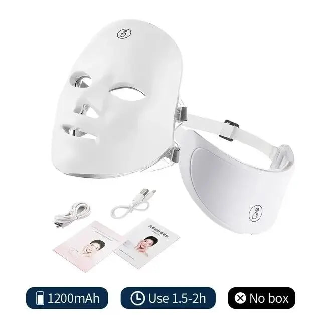 7 Colors LED Facial Mask with Neck