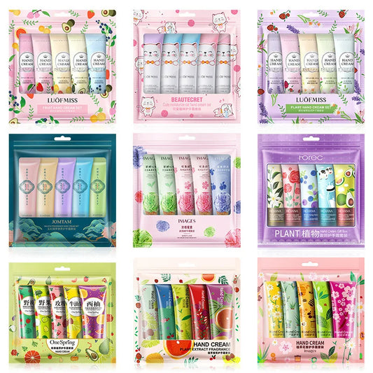 5-Piece Plant Fruit Fragrance Hand Cream Set