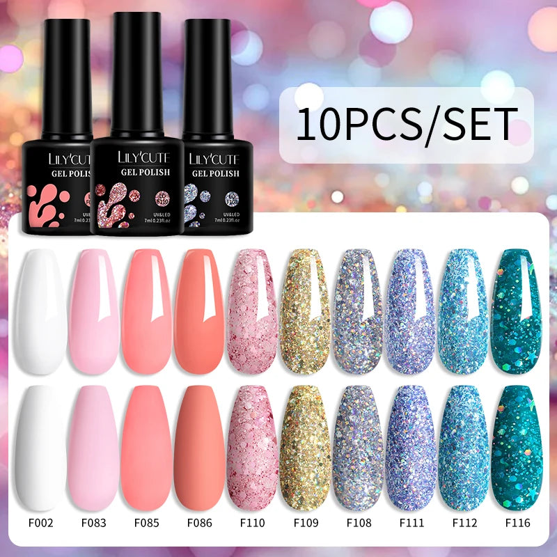 10PCS Gel Nail Polish Set