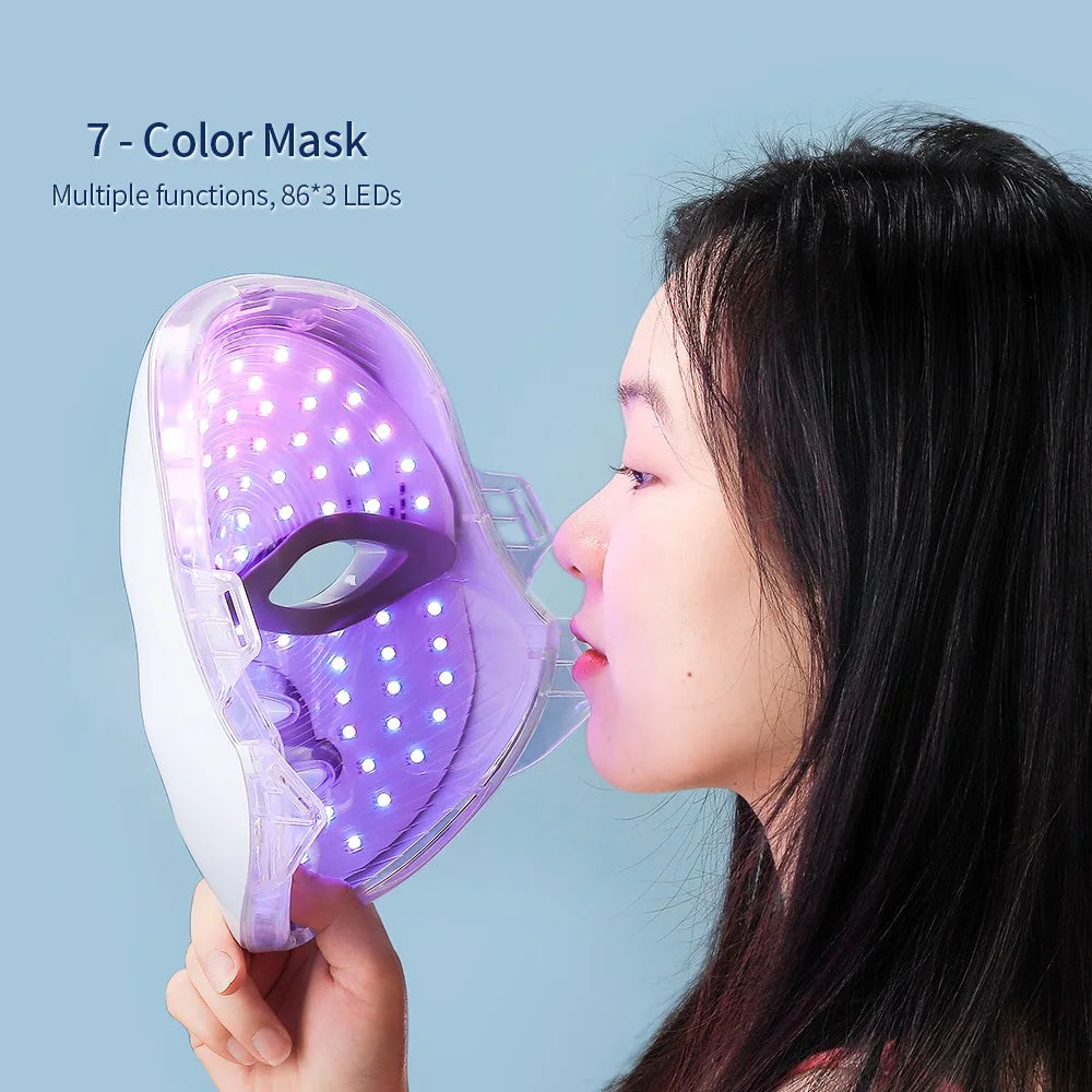 7 Colors LED Facial Mask with Neck