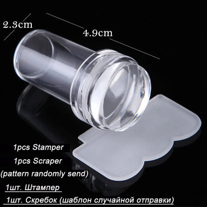 Transparent Silicone Nail Art Stamping Kit