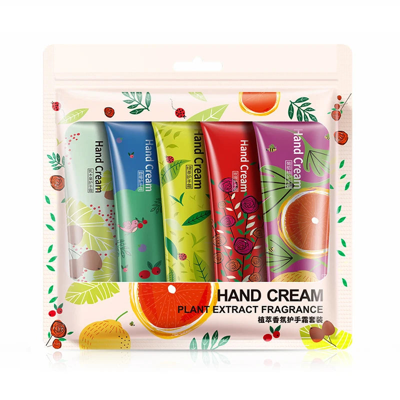 5-Piece Plant Fruit Fragrance Hand Cream Set