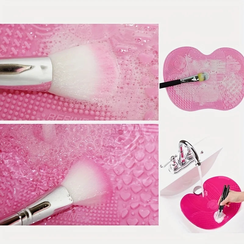 Apple Shaped Makeup Brush Cleaning Pad