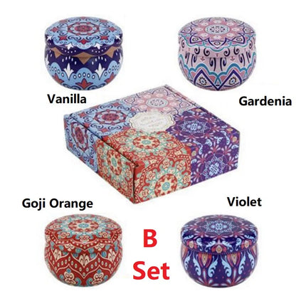 1/4PCS Vintage Scented Candle Set