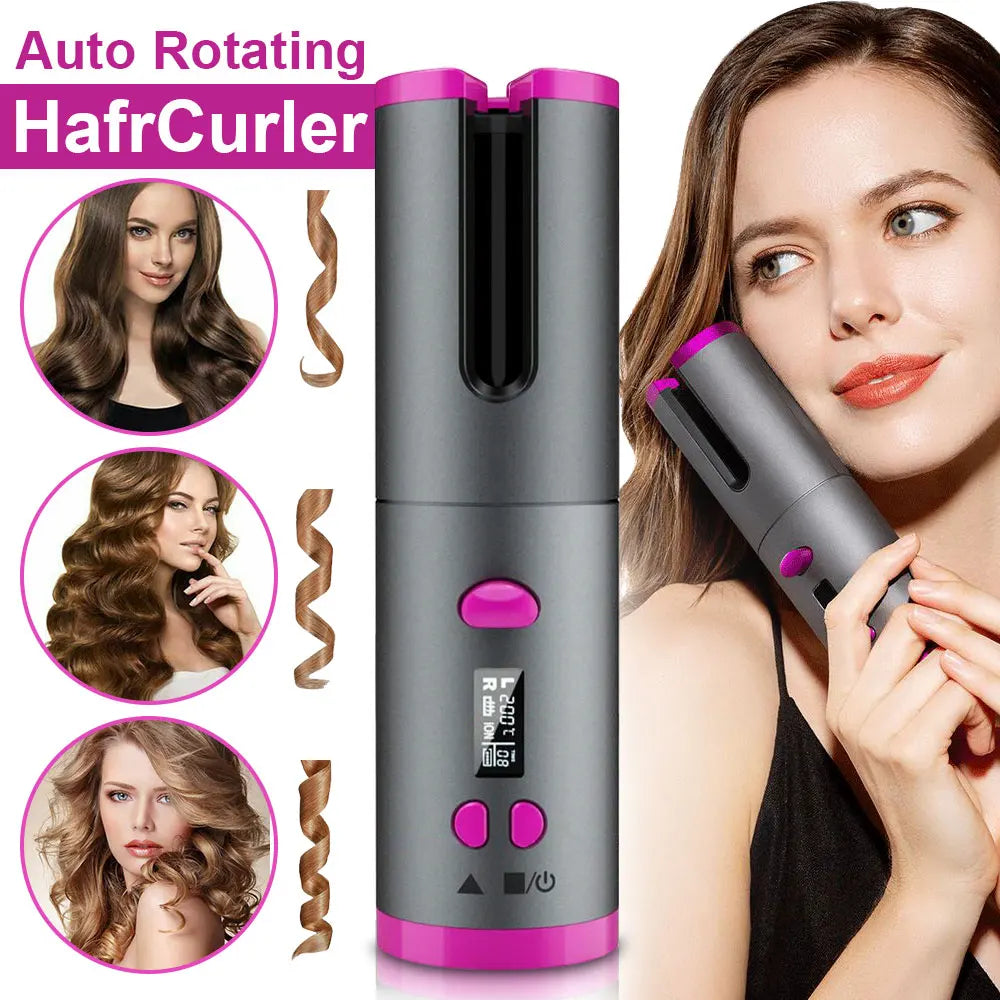 Cordless Automatic Rotating Hair Curler