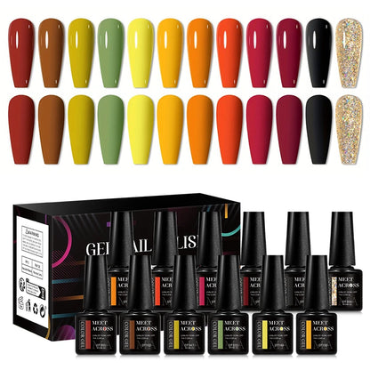 12Pcs Macaron Gel Nail Polish Set