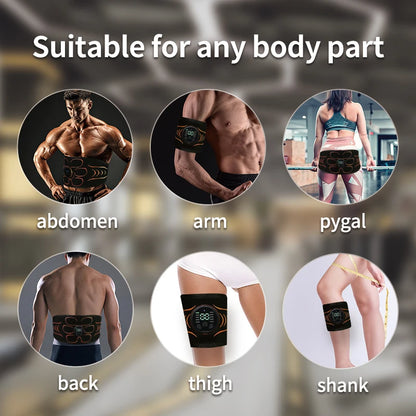 USB Rechargeable Muscle Stimulator for Abs, Arms & Back