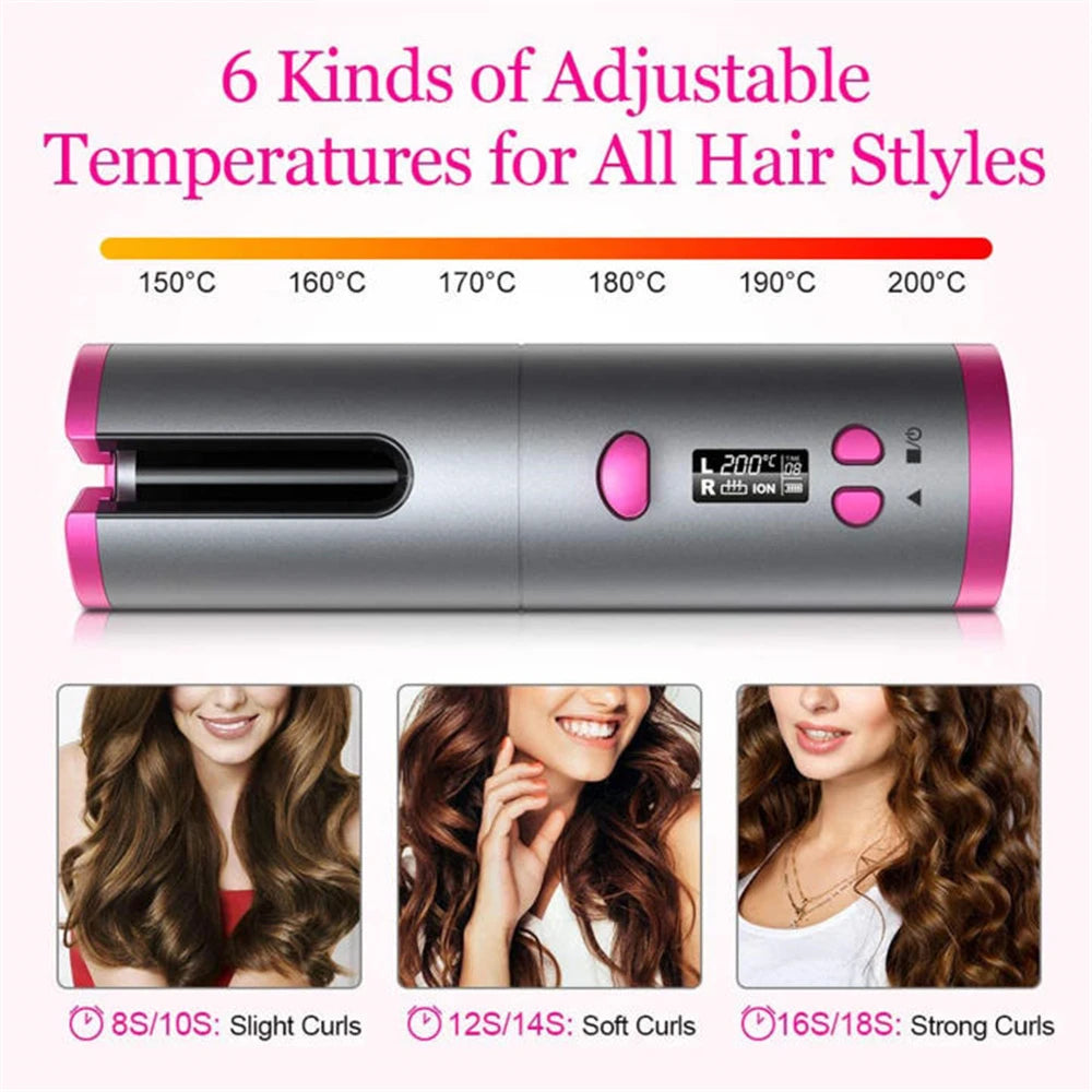 Cordless Automatic Rotating Hair Curler