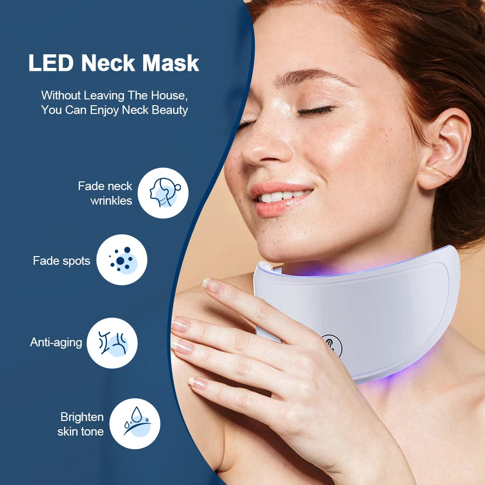 7 Colors LED Facial Mask with Neck