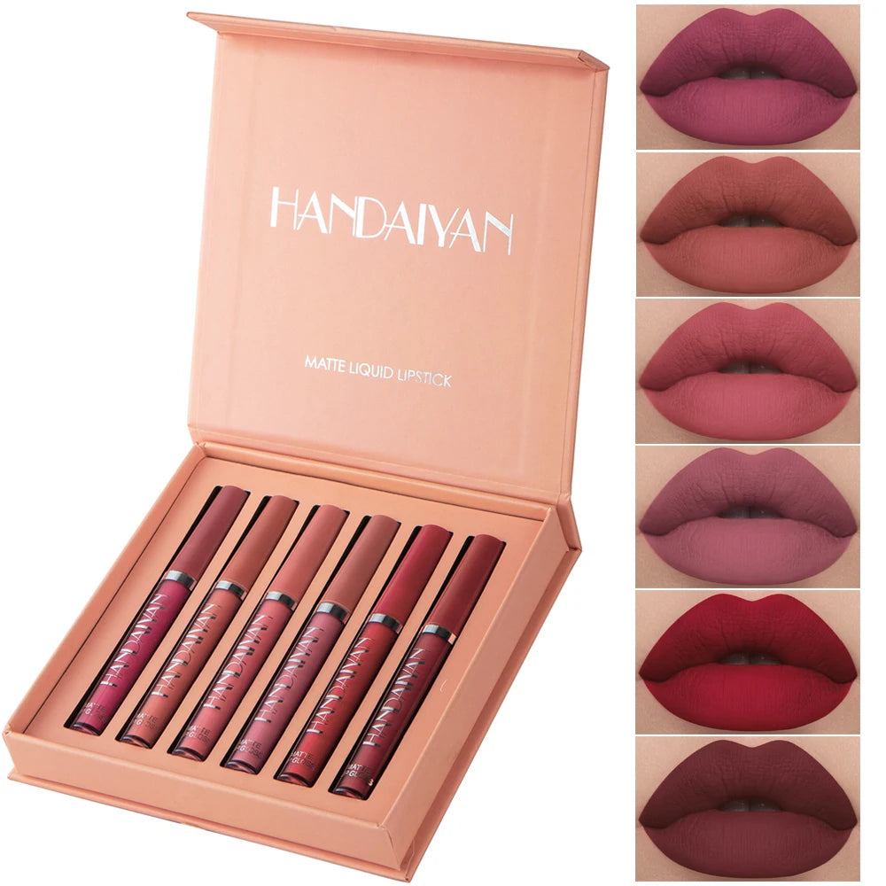 Set of 6 Non-Stick Cup Liquid Lipsticks