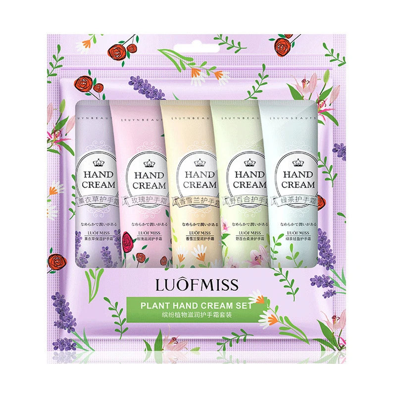 5-Piece Plant Fruit Fragrance Hand Cream Set