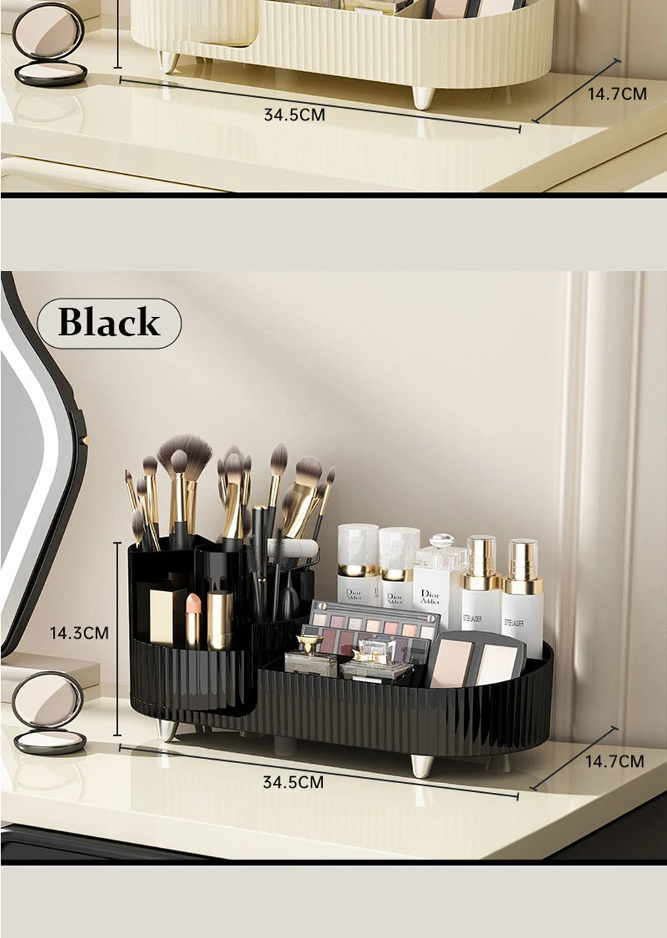 360° Rotating Makeup Organizer