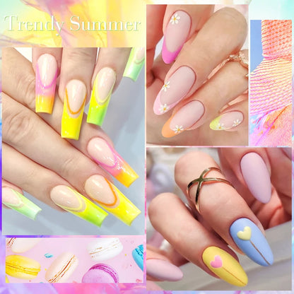 12Pcs Macaron Gel Nail Polish Set