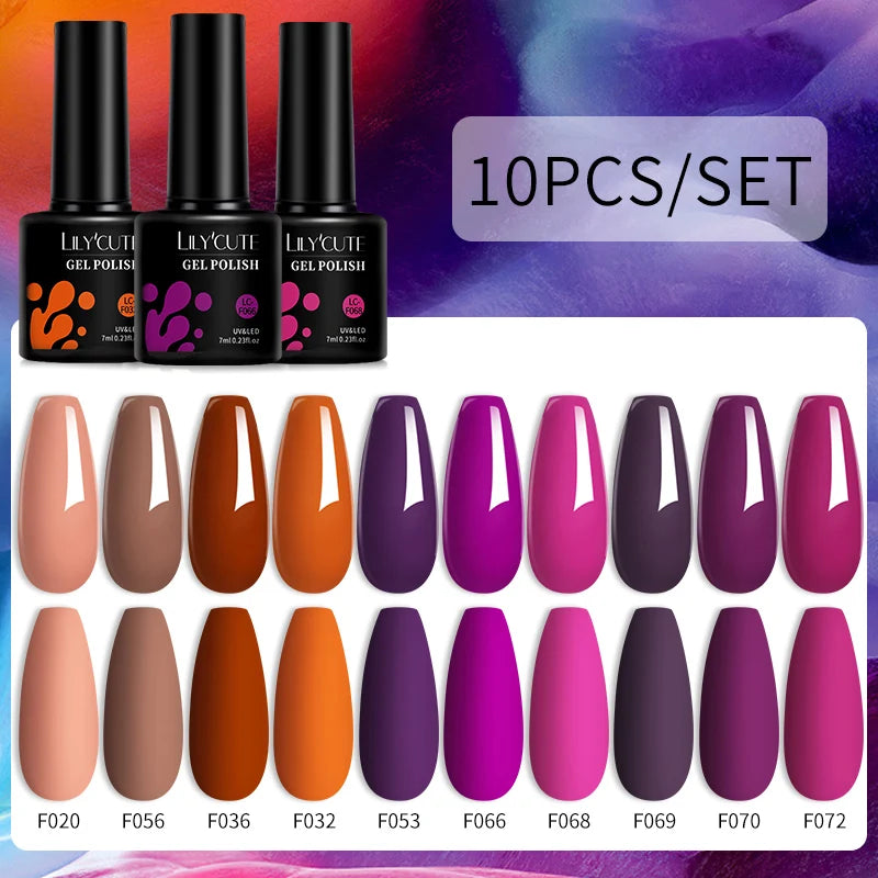 10PCS Gel Nail Polish Set