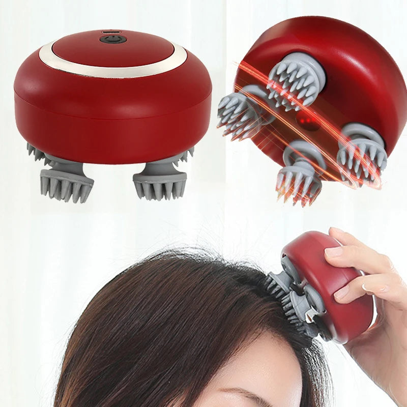 Head Massager with Red Light