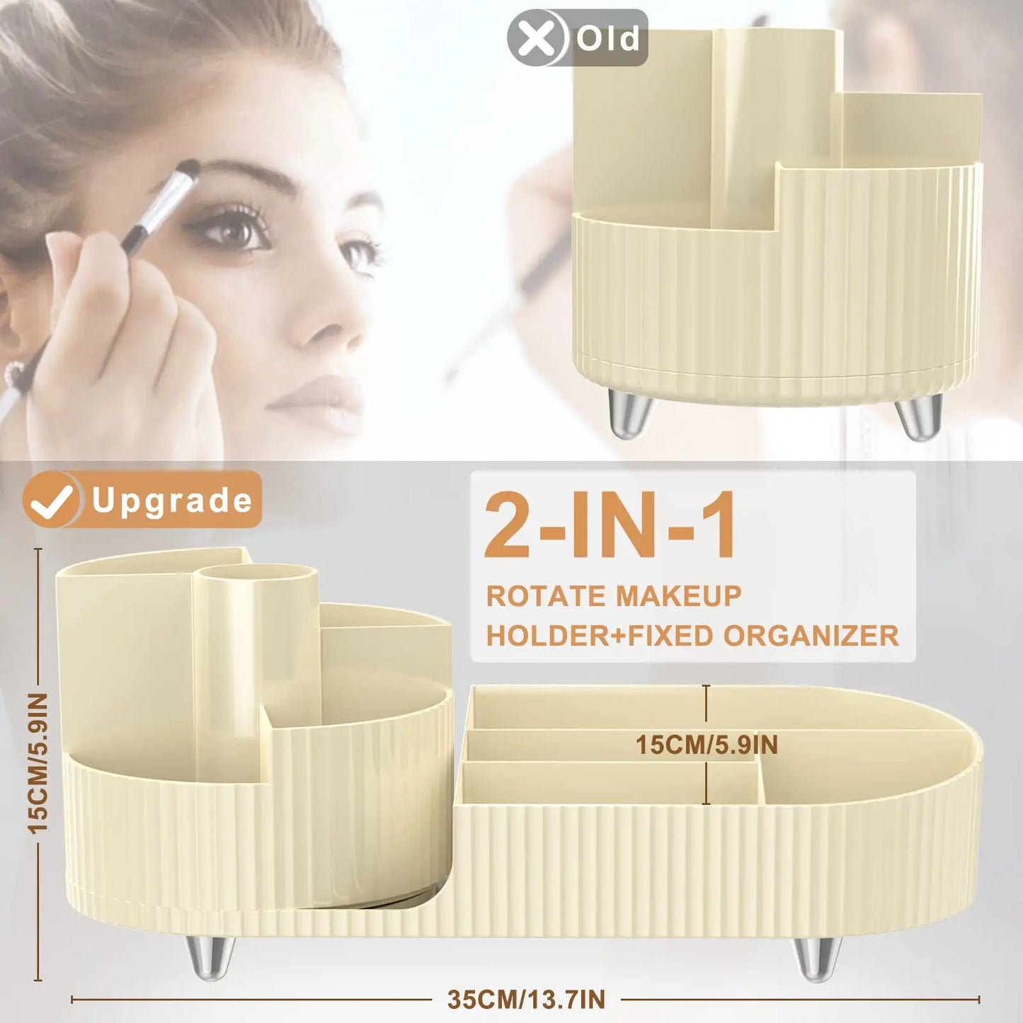 360° Rotating Makeup Organizer