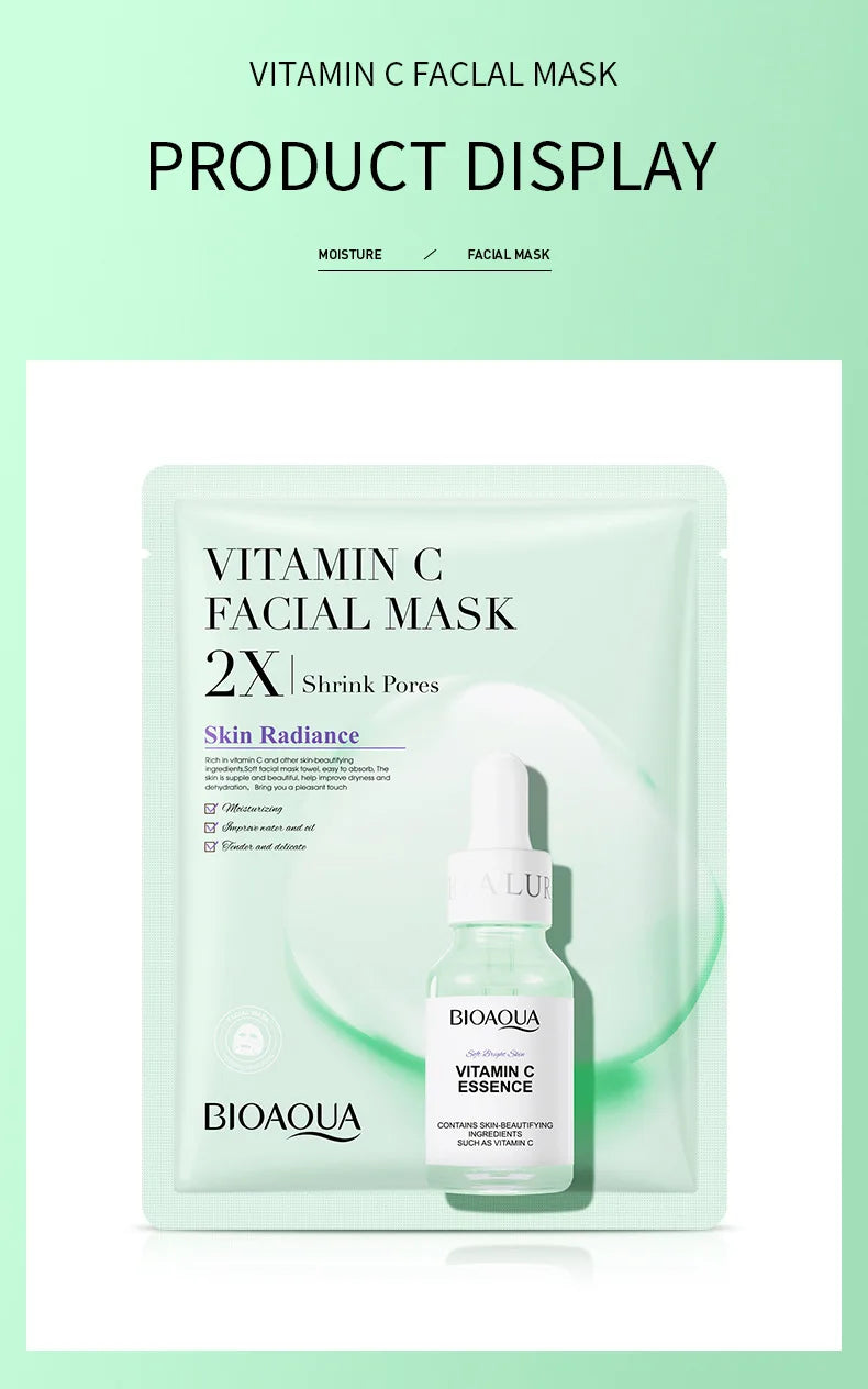 BIOAQUA Centella, Collagen, Vitamin C, Hyaluronic Acid Facial Masks