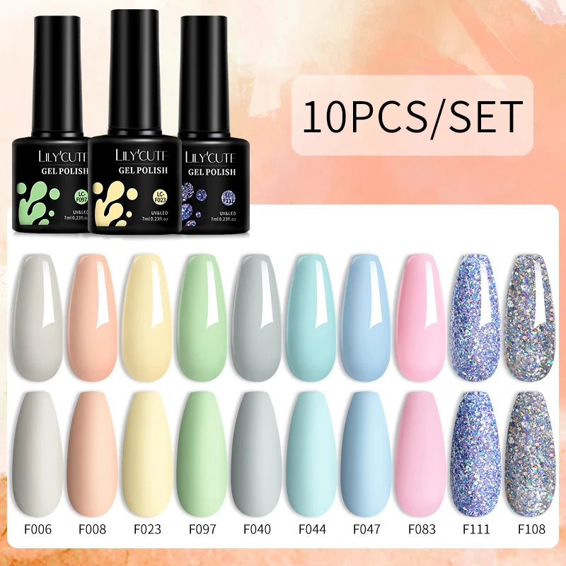 10PCS Gel Nail Polish Set