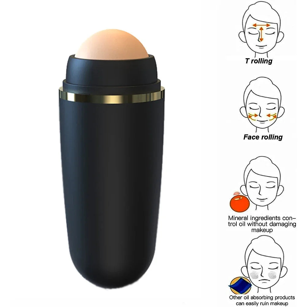 Face Oil Absorbing Natural Volcanic Stone Roller