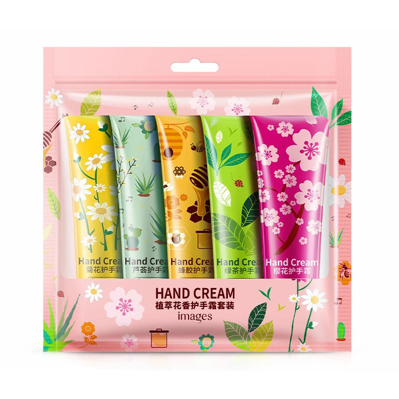 5-Piece Plant Fruit Fragrance Hand Cream Set