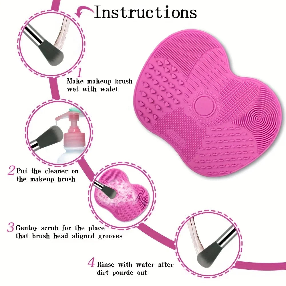 Apple Shaped Makeup Brush Cleaning Pad