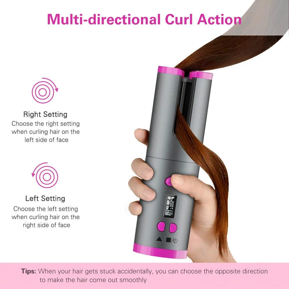 Cordless Automatic Rotating Hair Curler