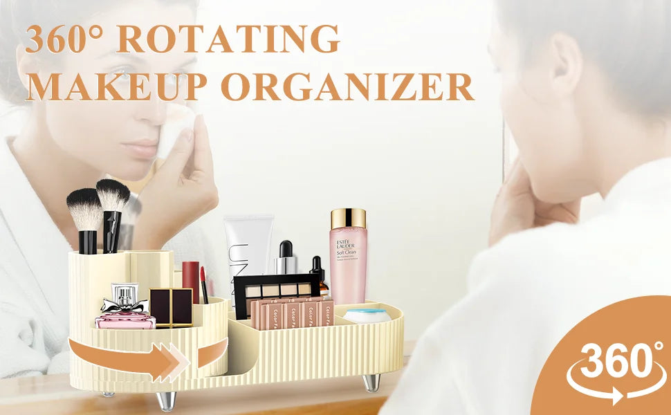 360° Rotating Makeup Organizer