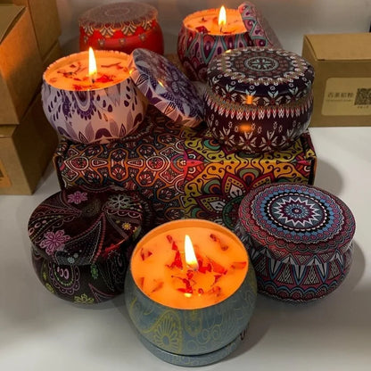 1/4PCS Vintage Scented Candle Set