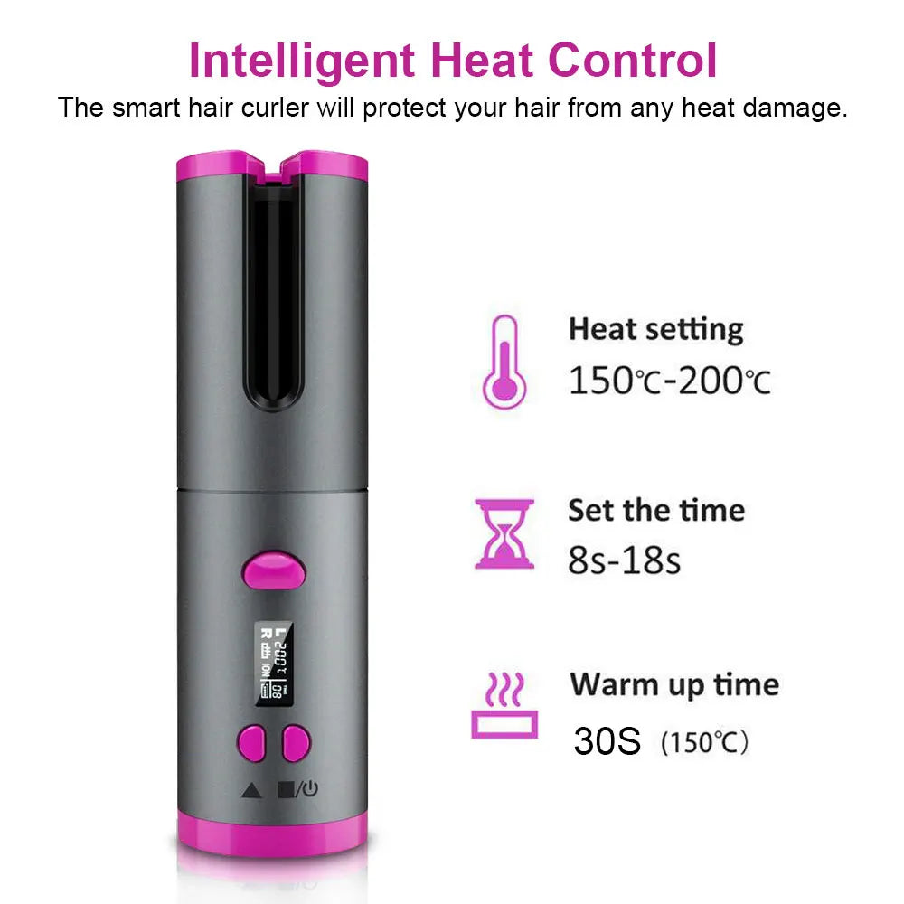 Cordless Automatic Rotating Hair Curler