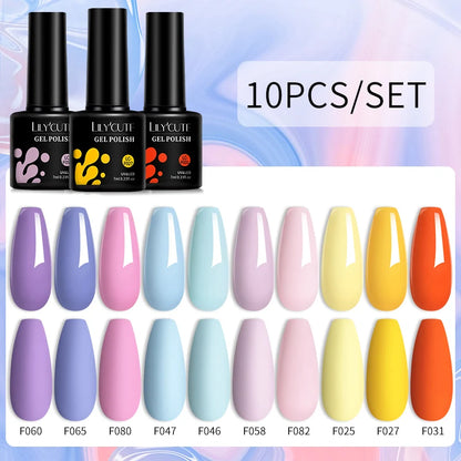 10PCS Gel Nail Polish Set