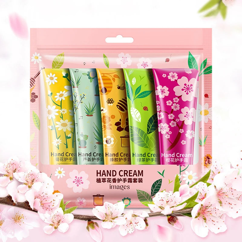 5-Piece Plant Fruit Fragrance Hand Cream Set