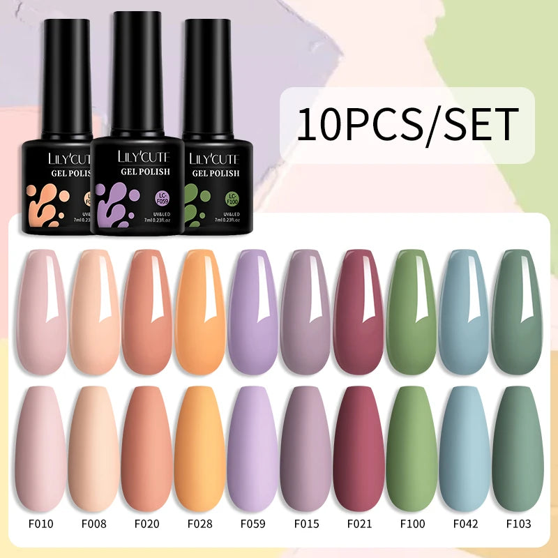 10PCS Gel Nail Polish Set