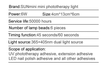 6W LED Mini Nail Dryer Machine