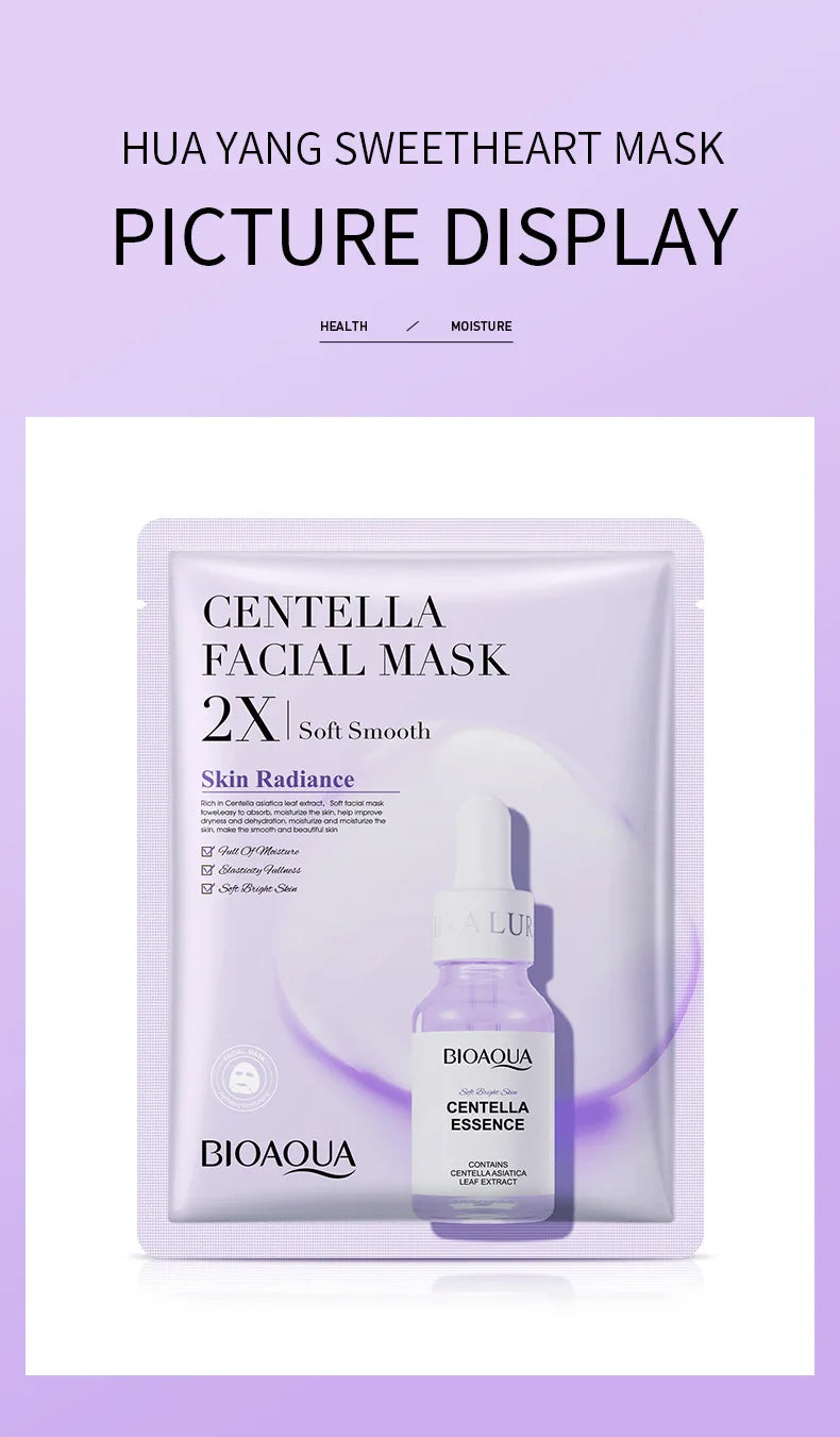 BIOAQUA Centella, Collagen, Vitamin C, Hyaluronic Acid Facial Masks