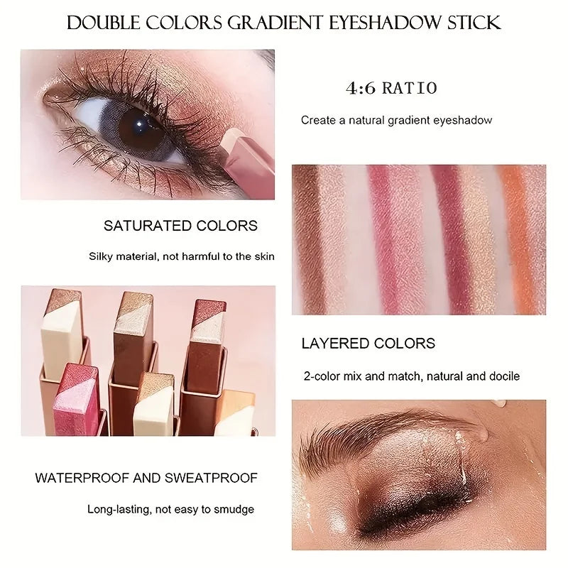 Two-Color Gradient Eye Shadow Stick