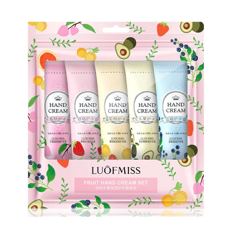 5-Piece Plant Fruit Fragrance Hand Cream Set